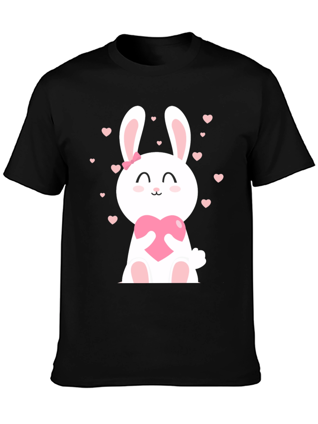 Cute Bunny Heart Graphic T-Shirt