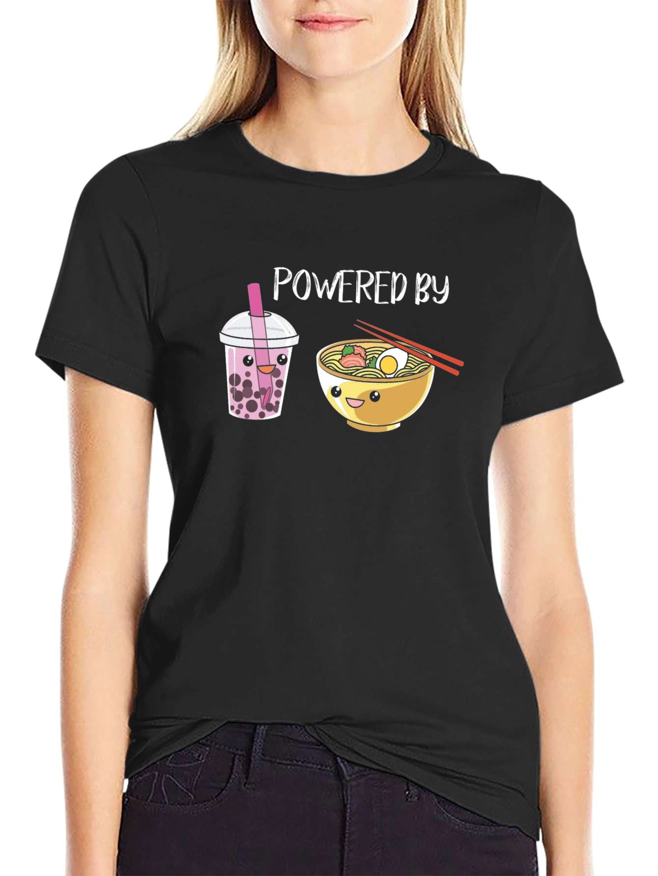 Powered by Bubble Tea & Ramen T-Shirt