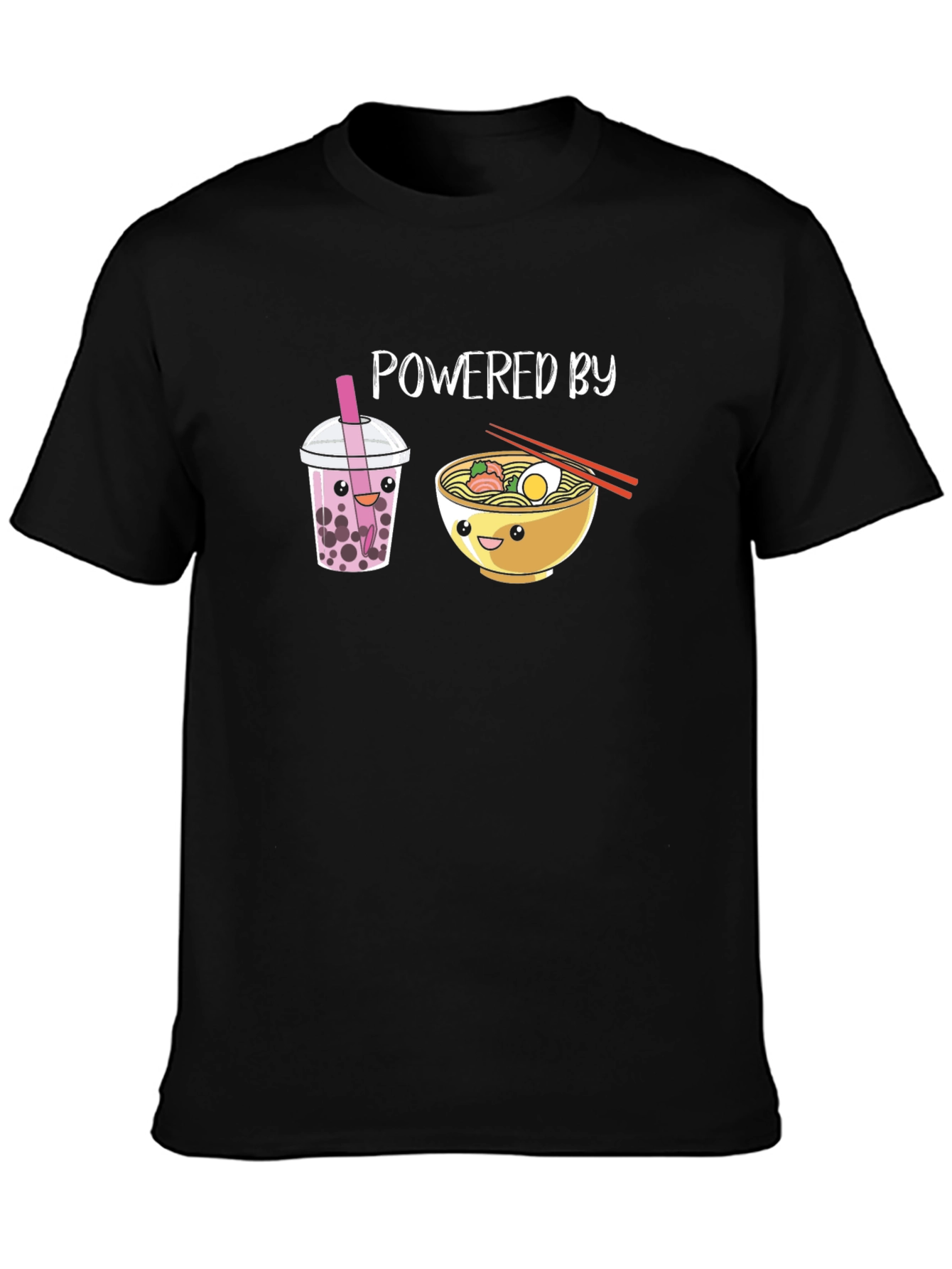 Powered by Bubble Tea & Ramen T-Shirt