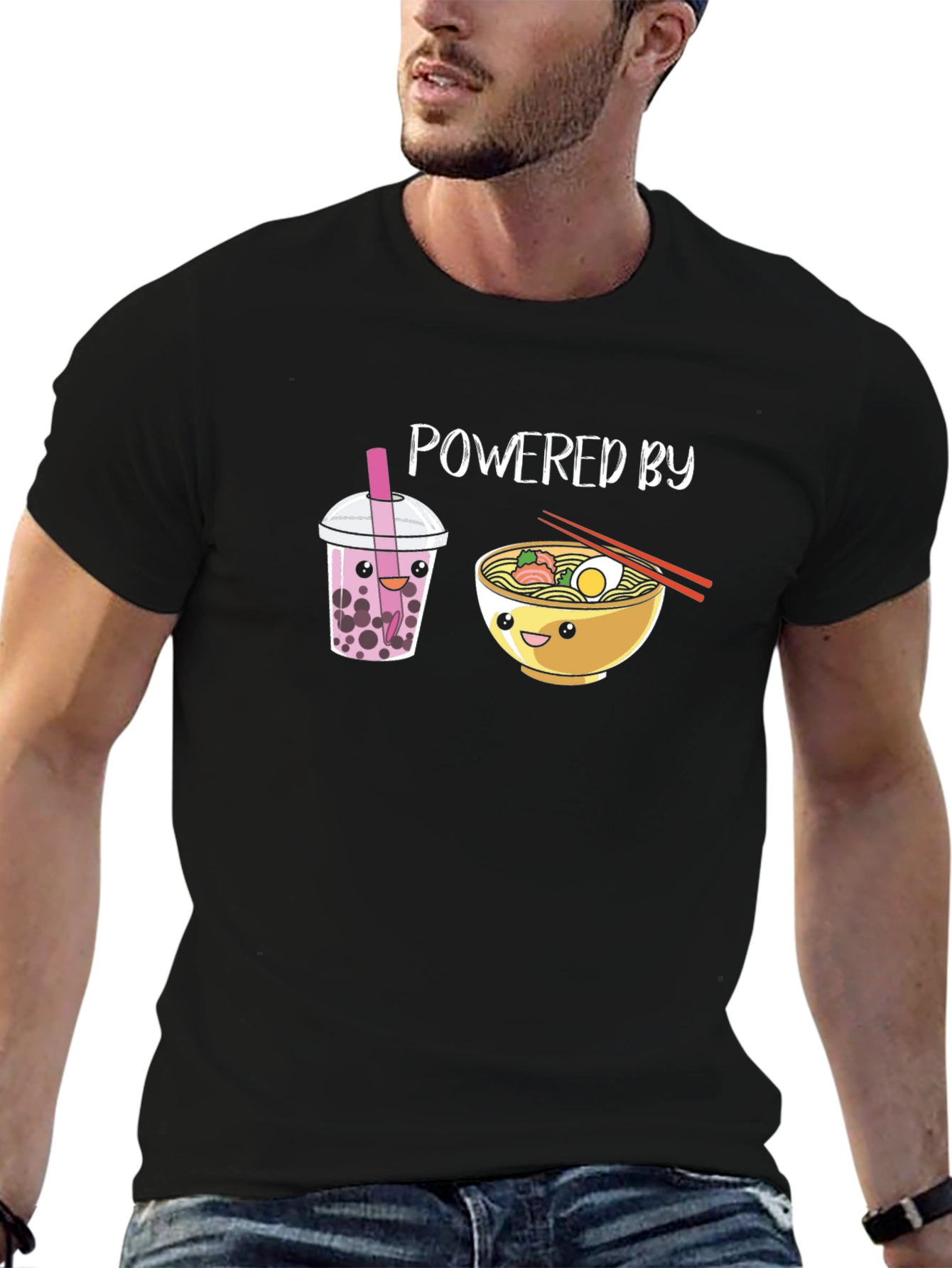Powered by Bubble Tea & Ramen T-Shirt