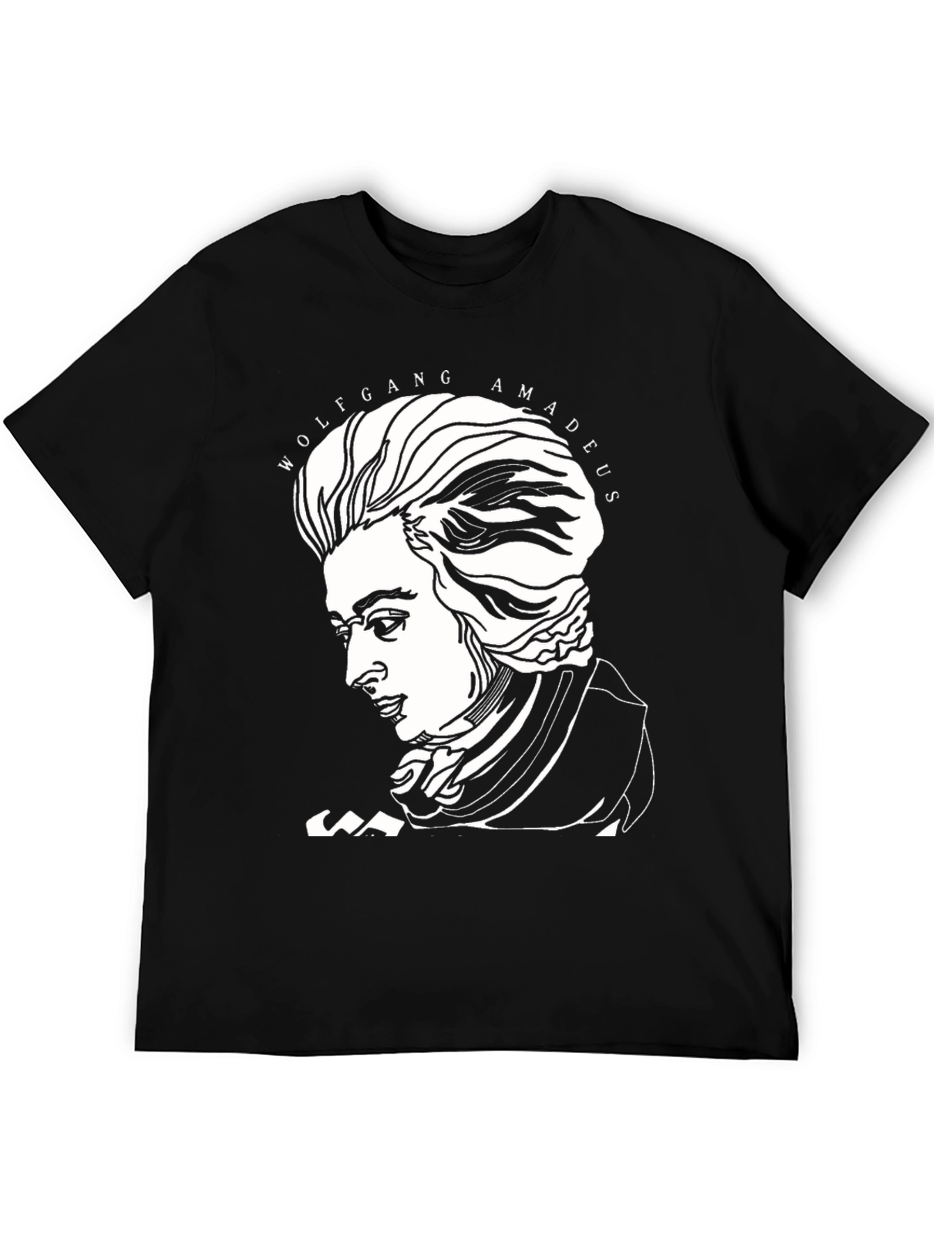 Wolfgang Amadeus Mozart Graphic Tee - Black