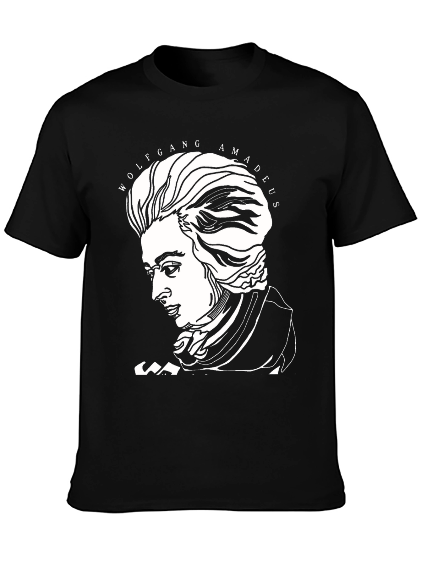 Wolfgang Amadeus Mozart Graphic Tee - Black