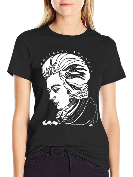 Wolfgang Amadeus Mozart Graphic Tee - Black