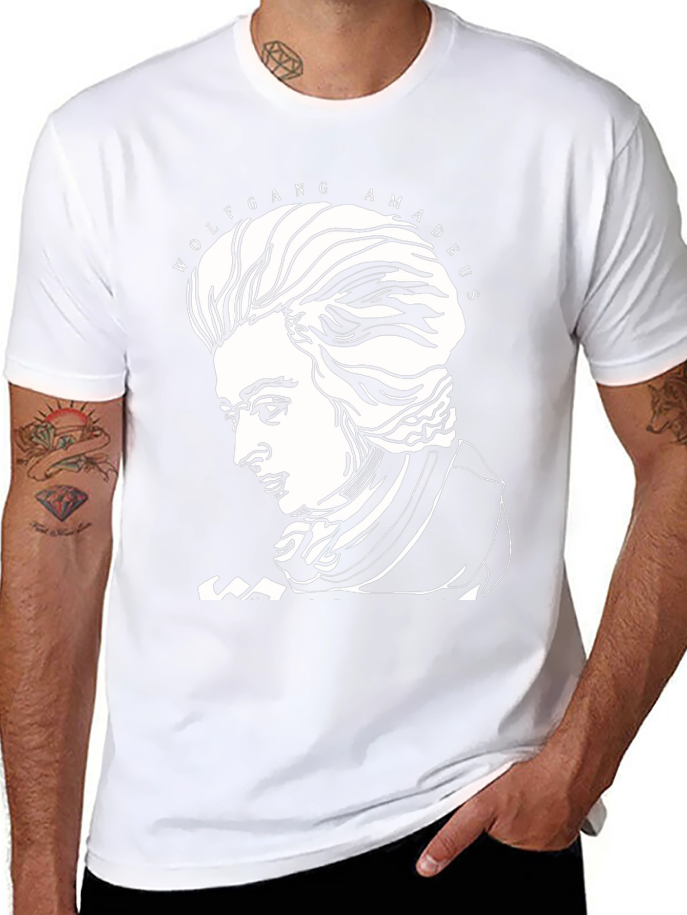 Wolfgang Amadeus Mozart Graphic Tee - Black