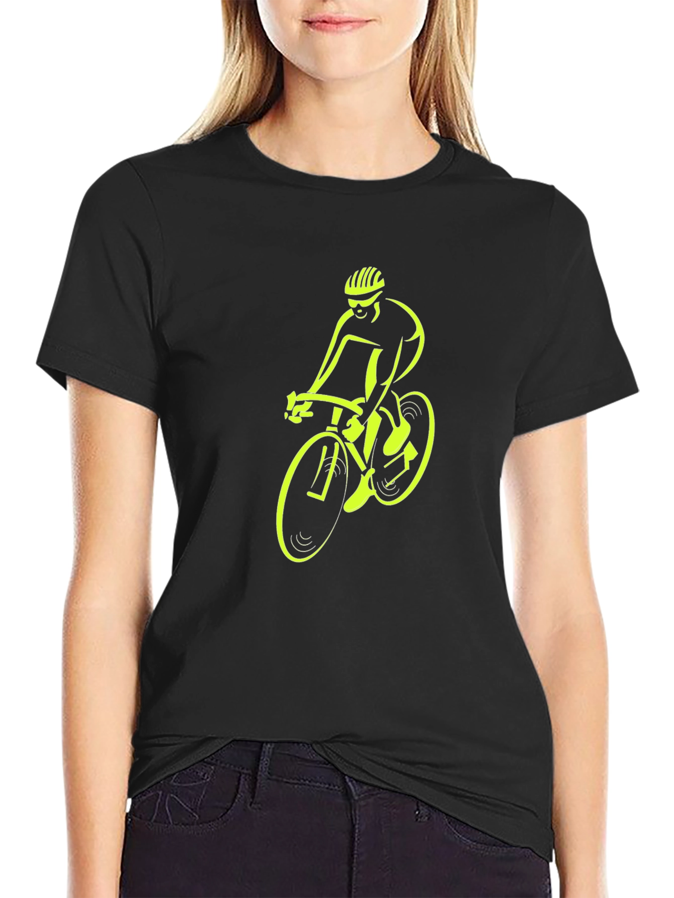Cycling Graphic Tee - Black