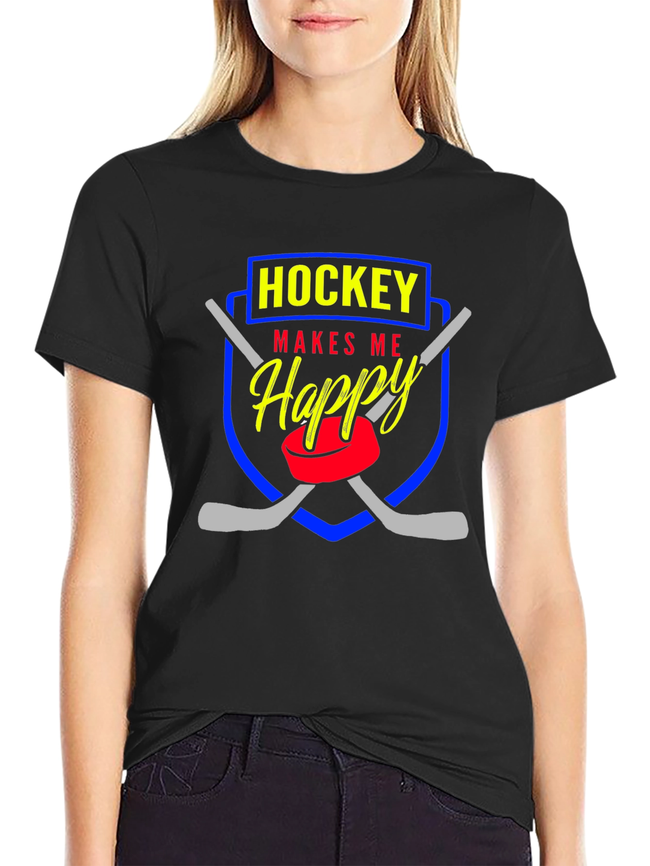 Hockey Makes Me Happy T-Shirt