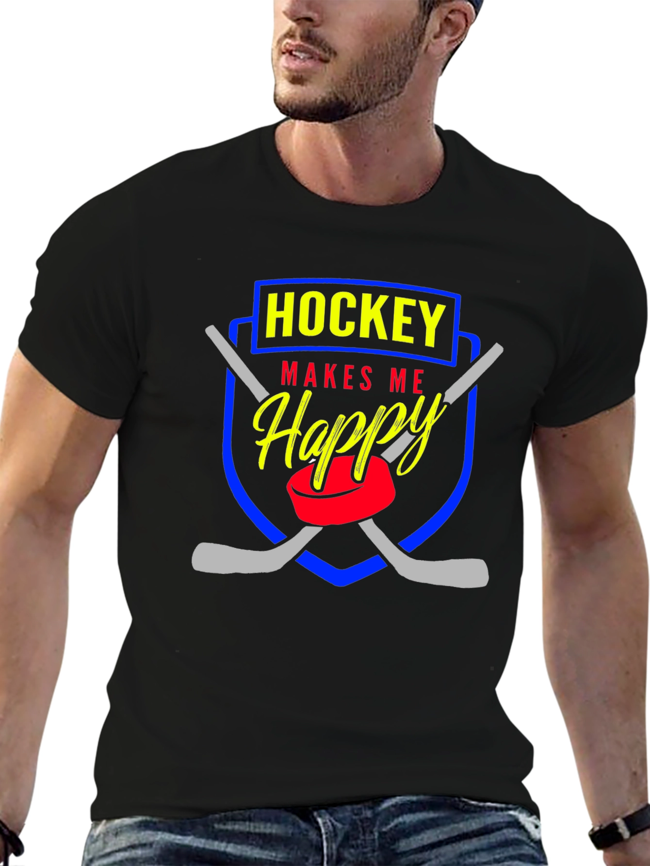 Hockey Makes Me Happy T-Shirt