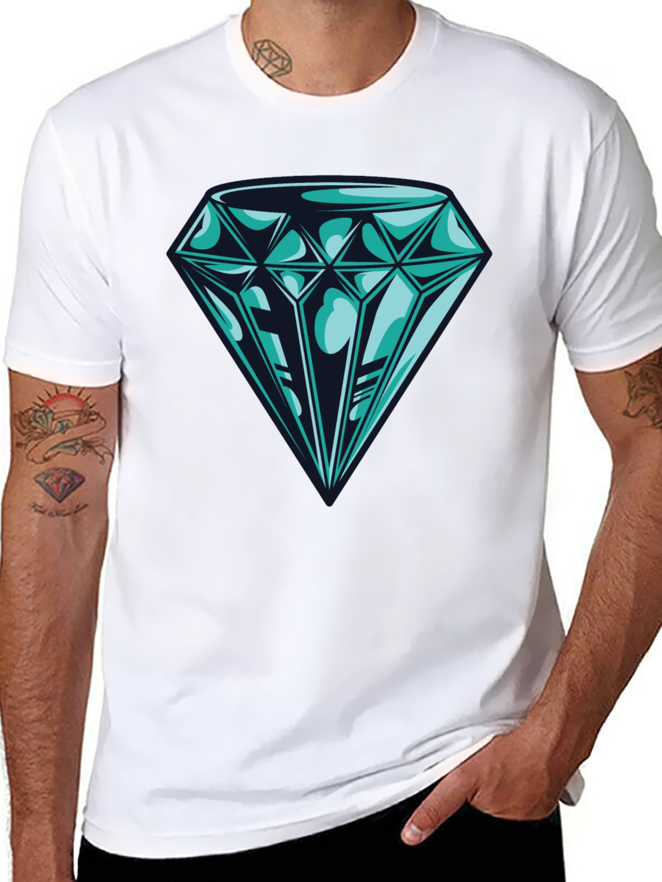 Diamond Graphic Black T-Shirt