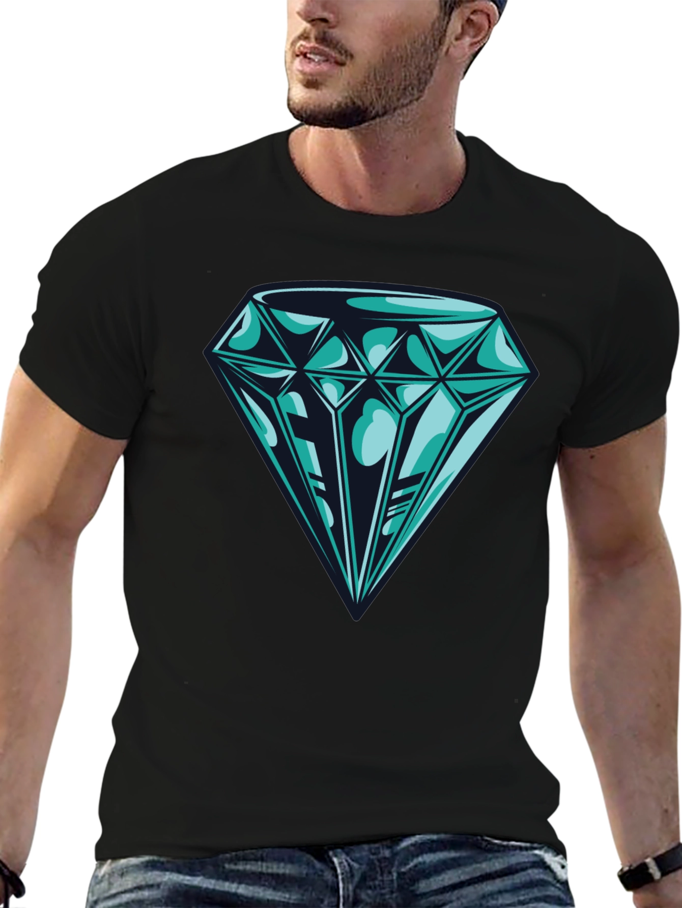 Diamond Graphic Black T-Shirt