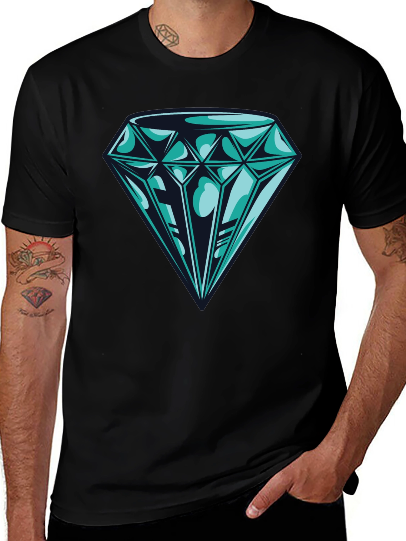 Diamond Graphic Black T-Shirt