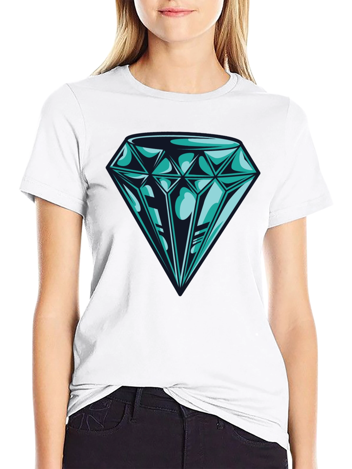 Diamond Graphic Black T-Shirt