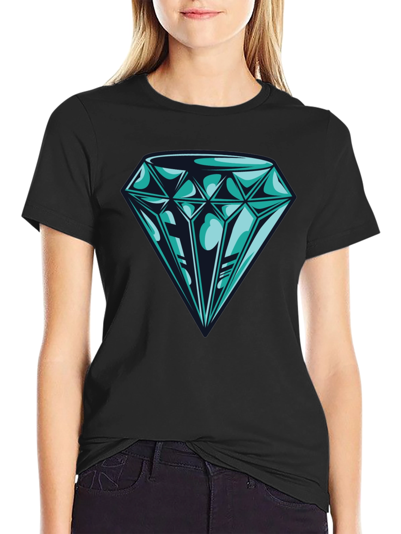 Diamond Graphic Black T-Shirt