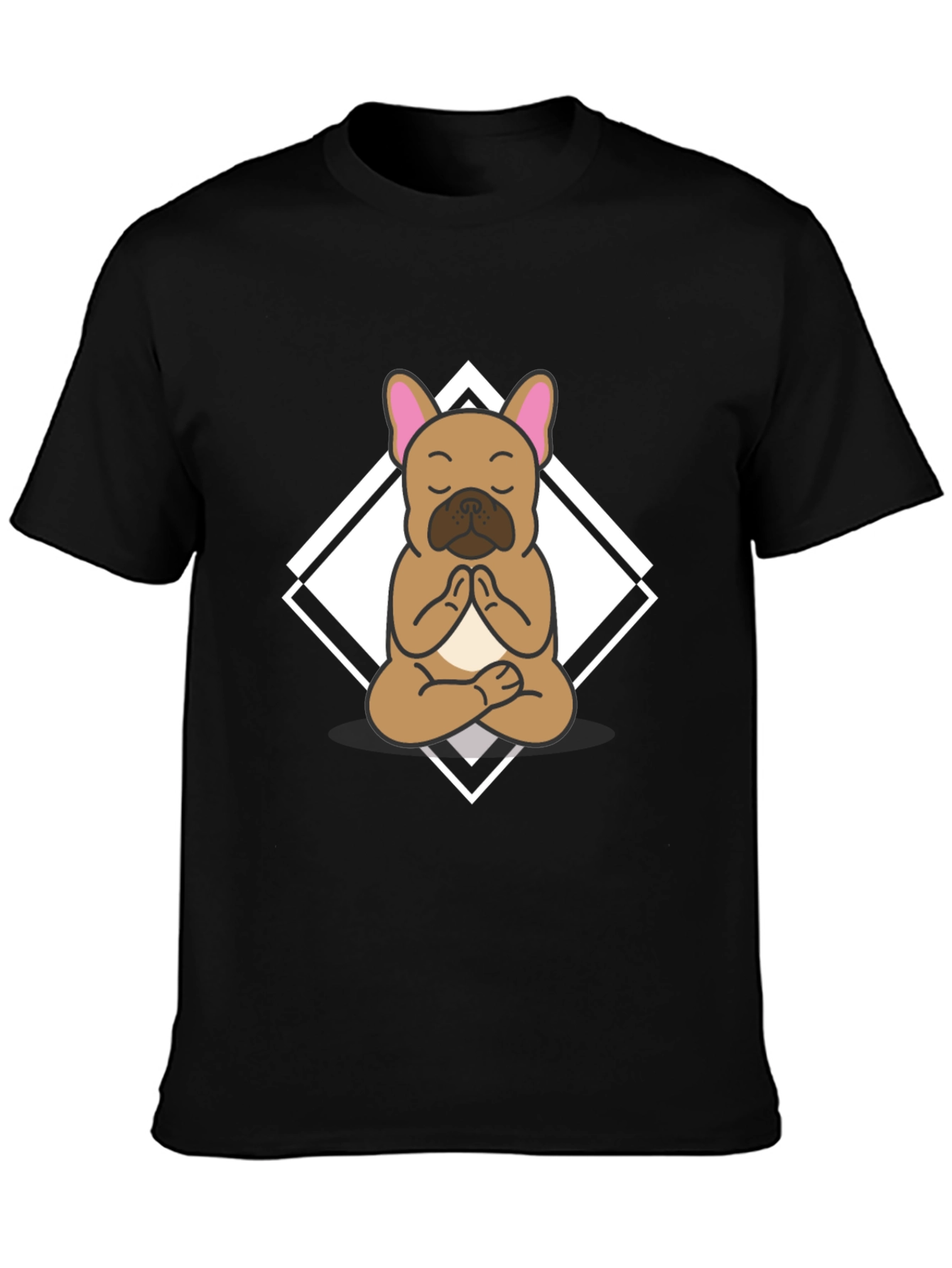 Yoga Dog Graphic Tee - Meditating Bulldog T-Shirt