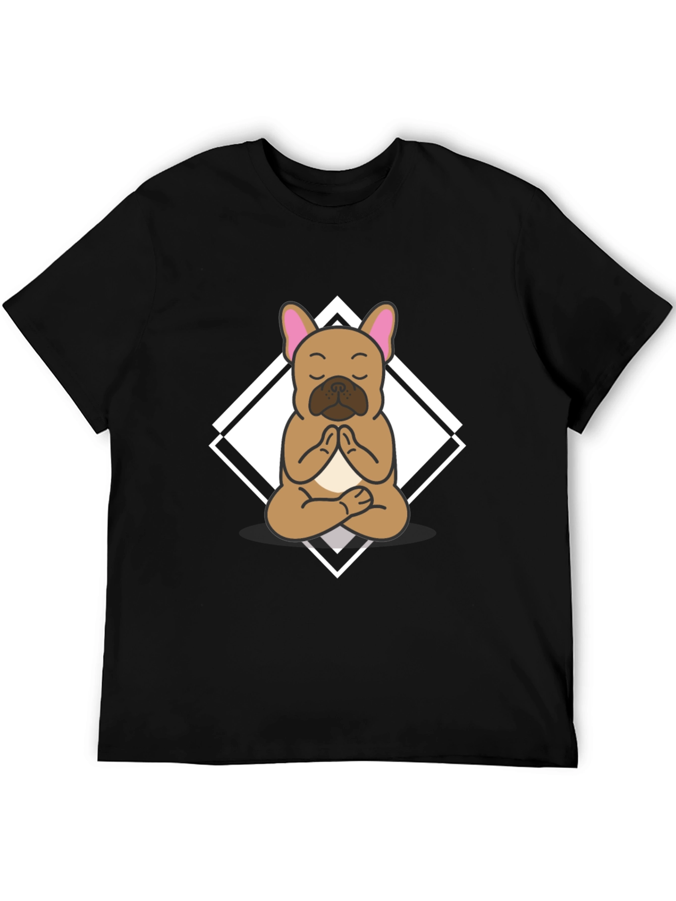 Yoga Dog Graphic Tee - Meditating Bulldog T-Shirt