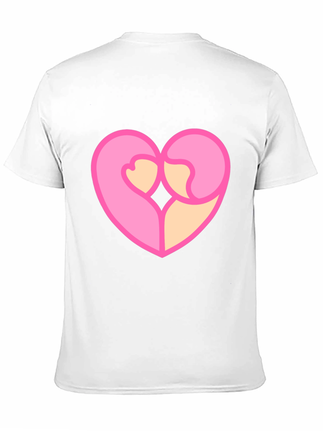Heart Hug Graphic Tee - Black Cotton Blend