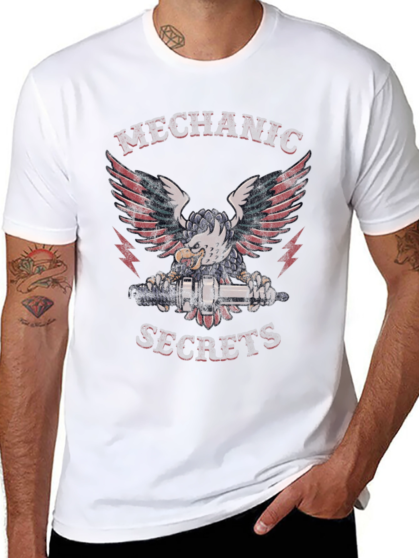 Mechanic Secrets Eagle Graphic T-Shirt