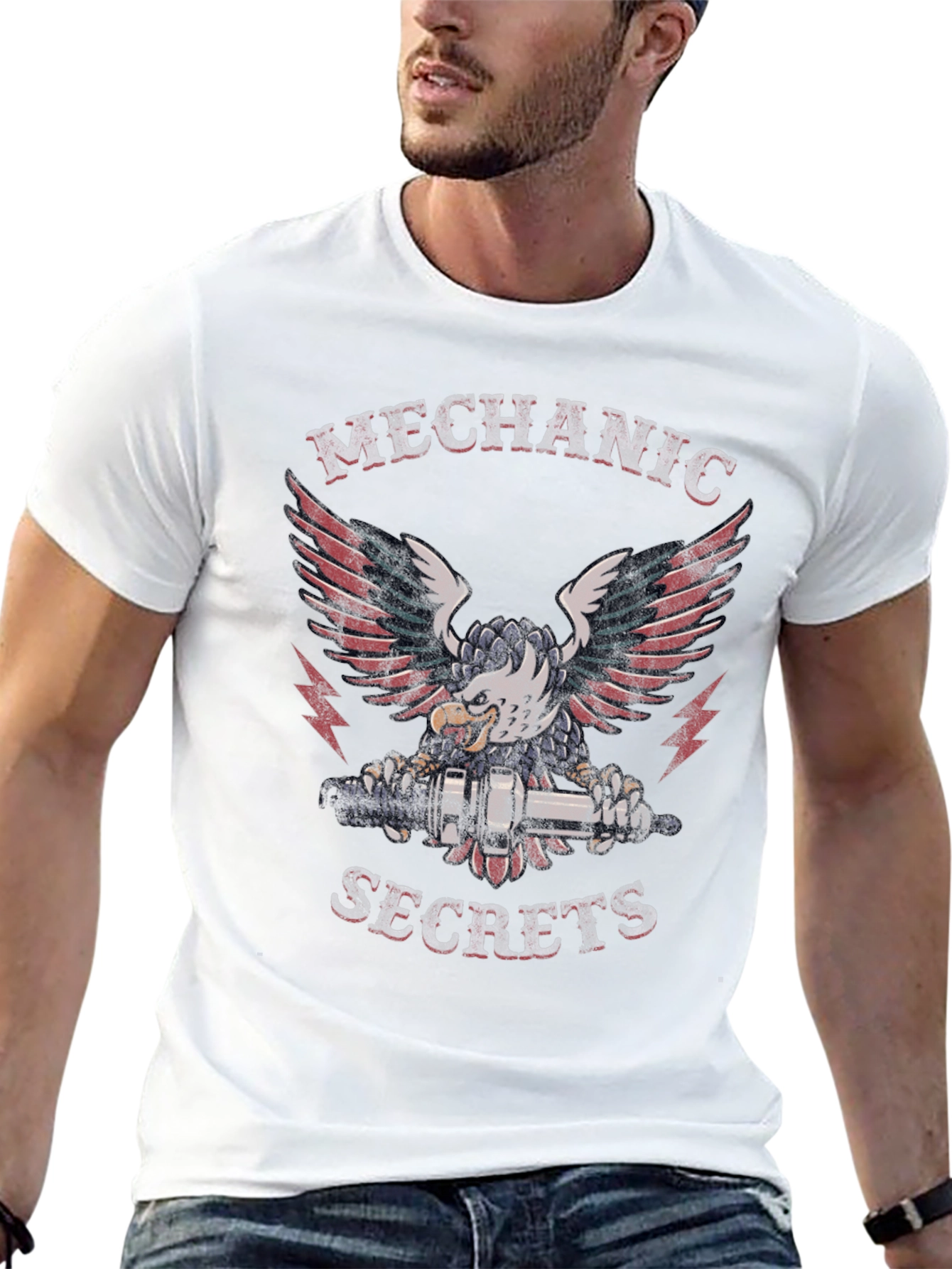 Mechanic Secrets Eagle Graphic T-Shirt