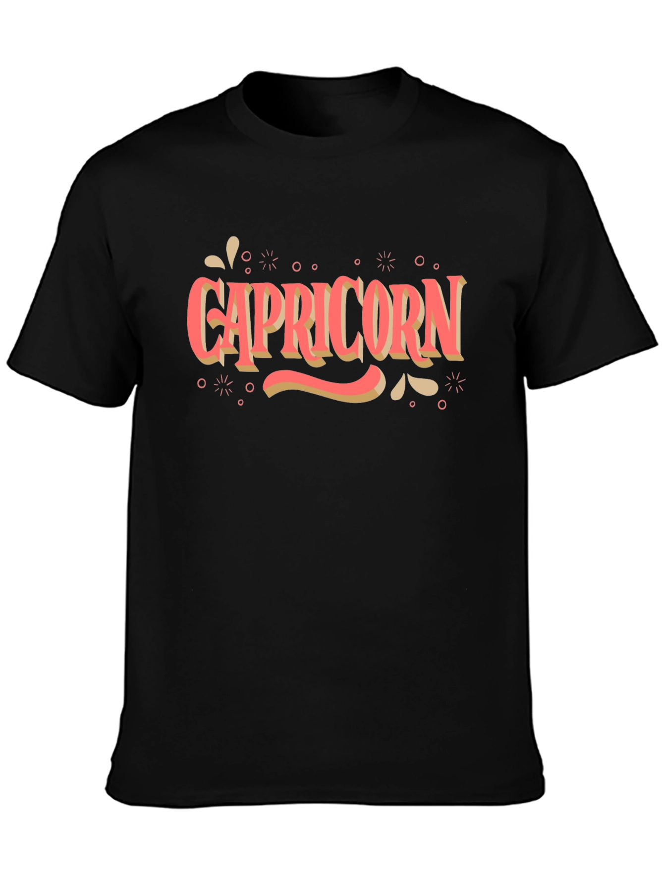 Capricorn Zodiac Sign T-Shirt - Black