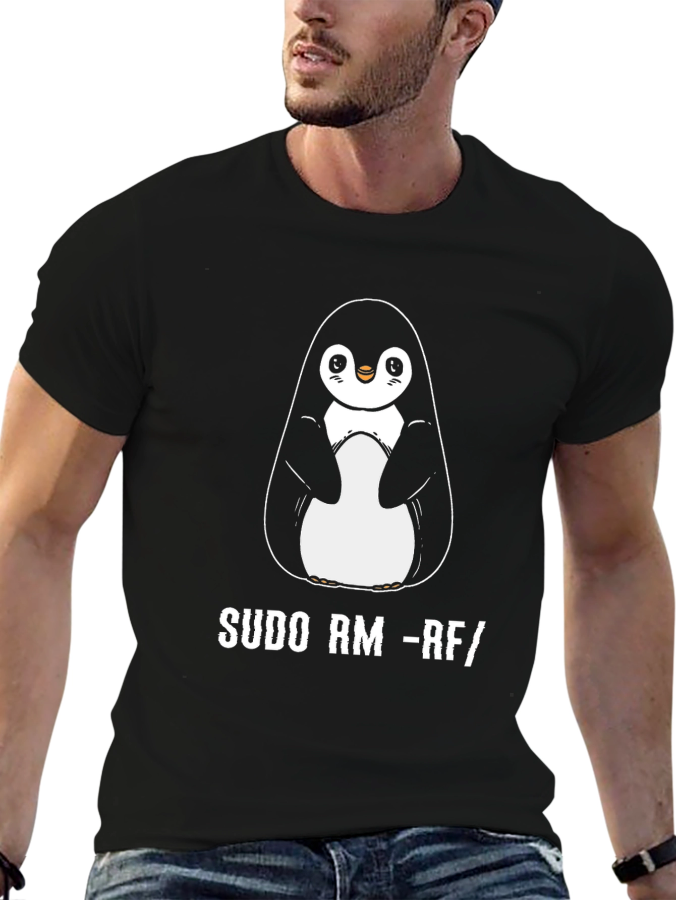 Linux Penguin T-Shirt - Sudo RM -RF/