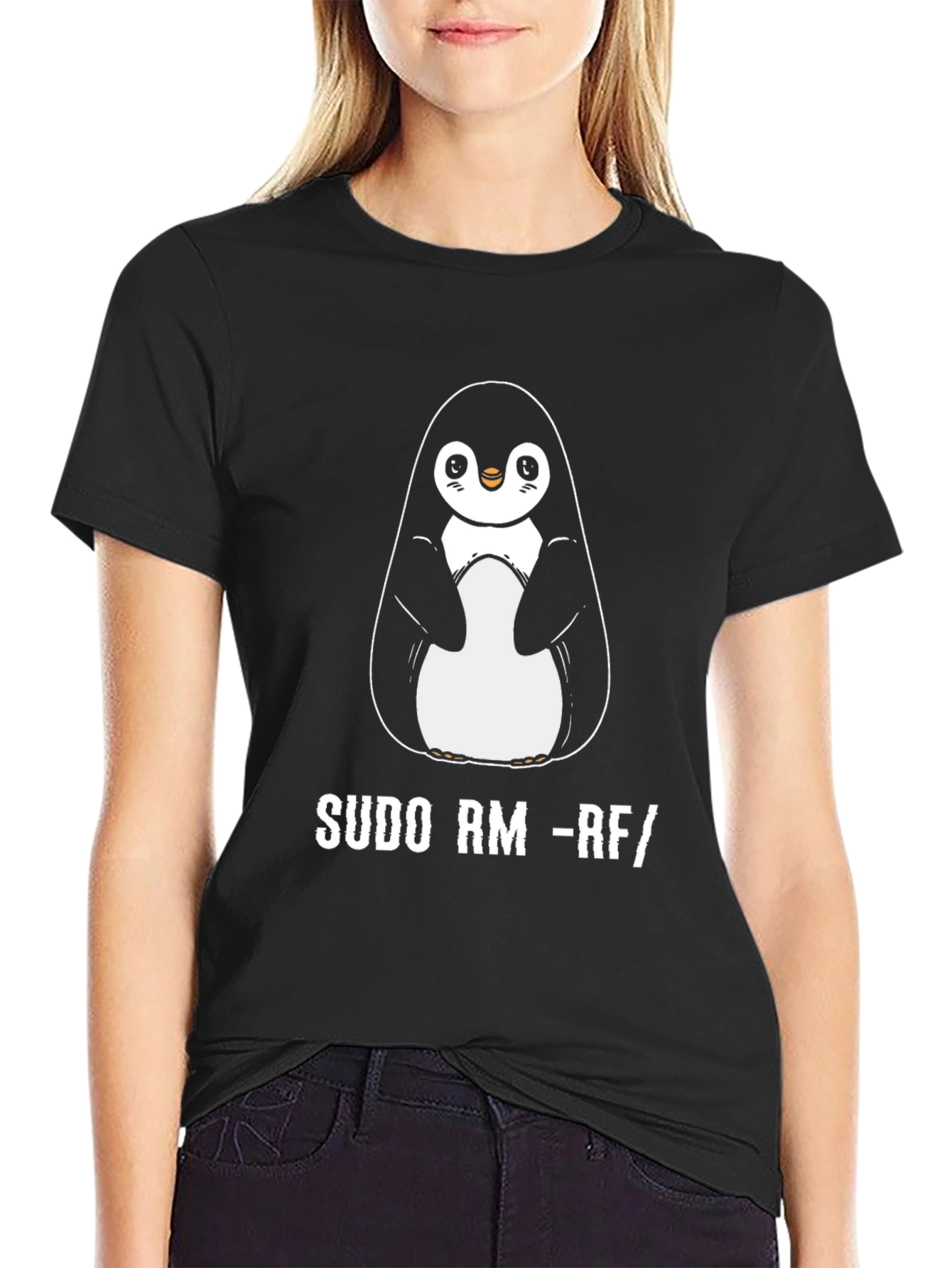 Linux Penguin T-Shirt - Sudo RM -RF/