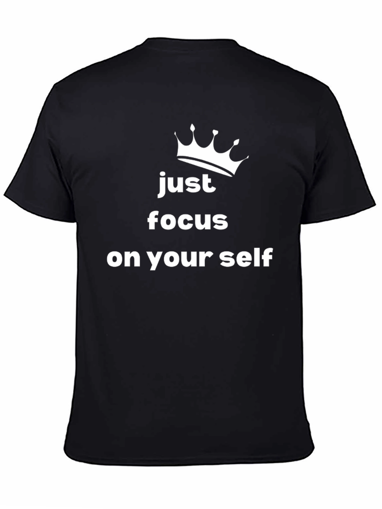 Focus on Yourself T-Shirt - Black Crew Neck Tee