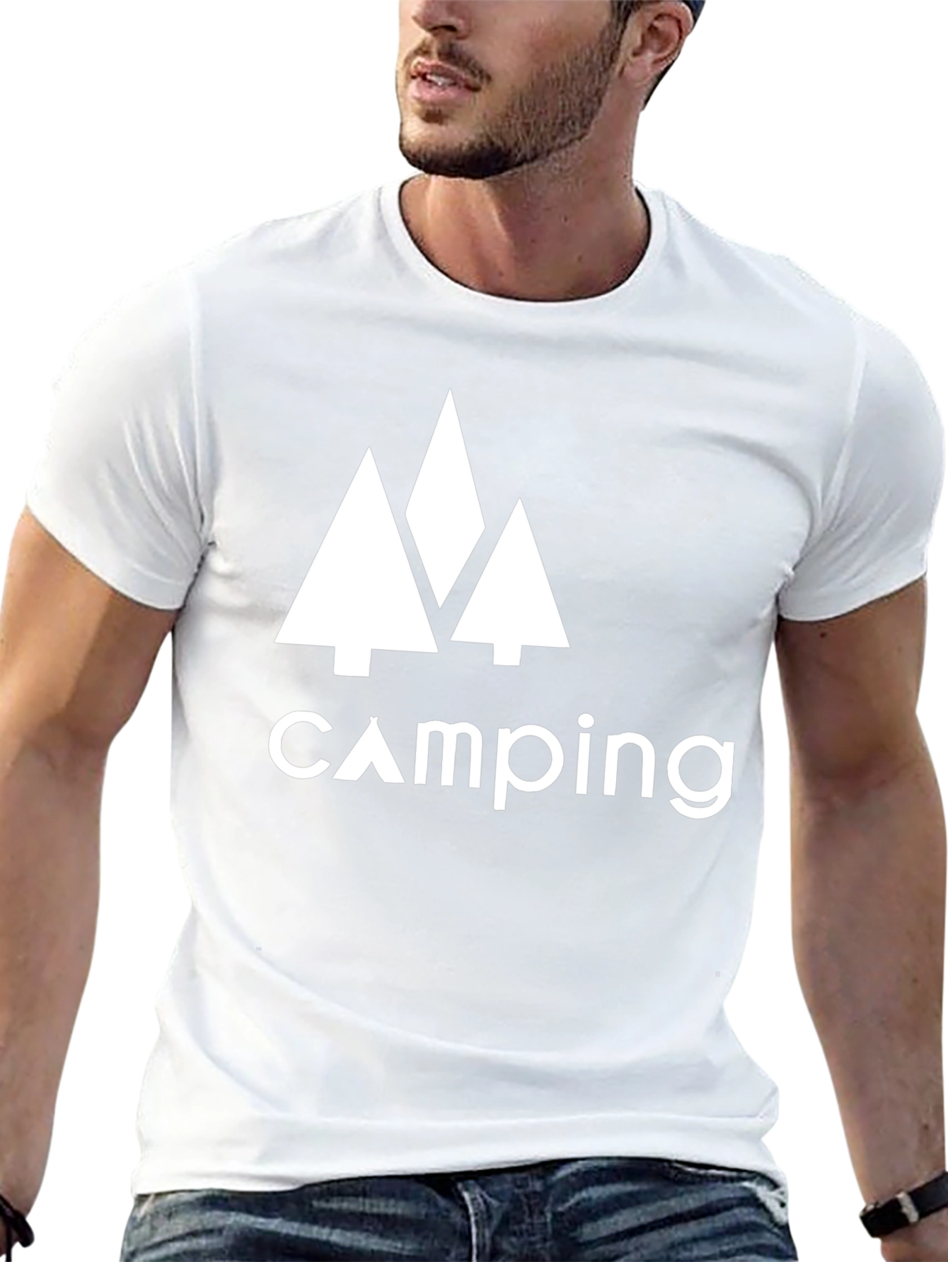 Camping Trees Graphic Tee - Adventure Awaits!
