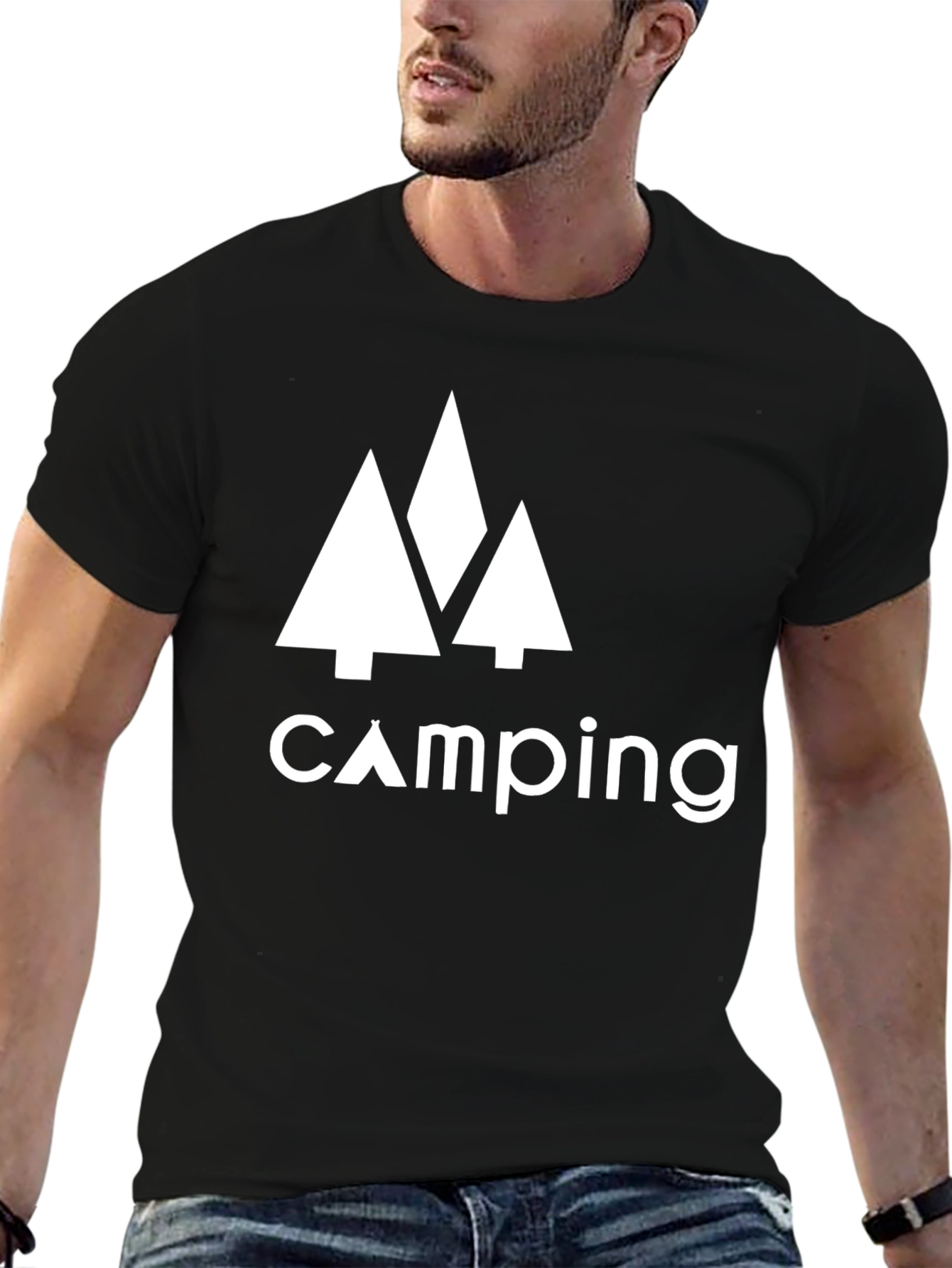 Camping Trees Graphic Tee - Adventure Awaits!