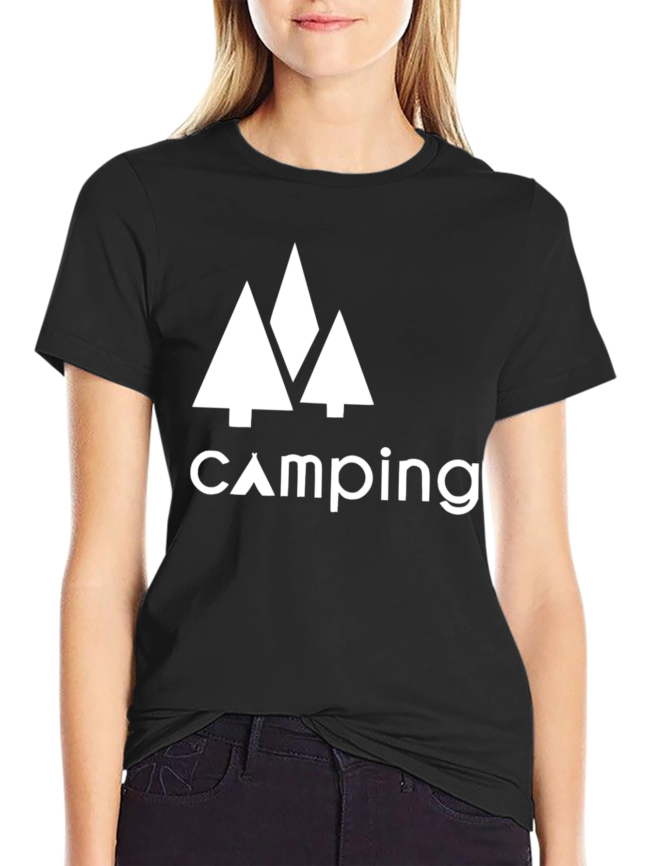 Camping Trees Graphic Tee - Adventure Awaits!