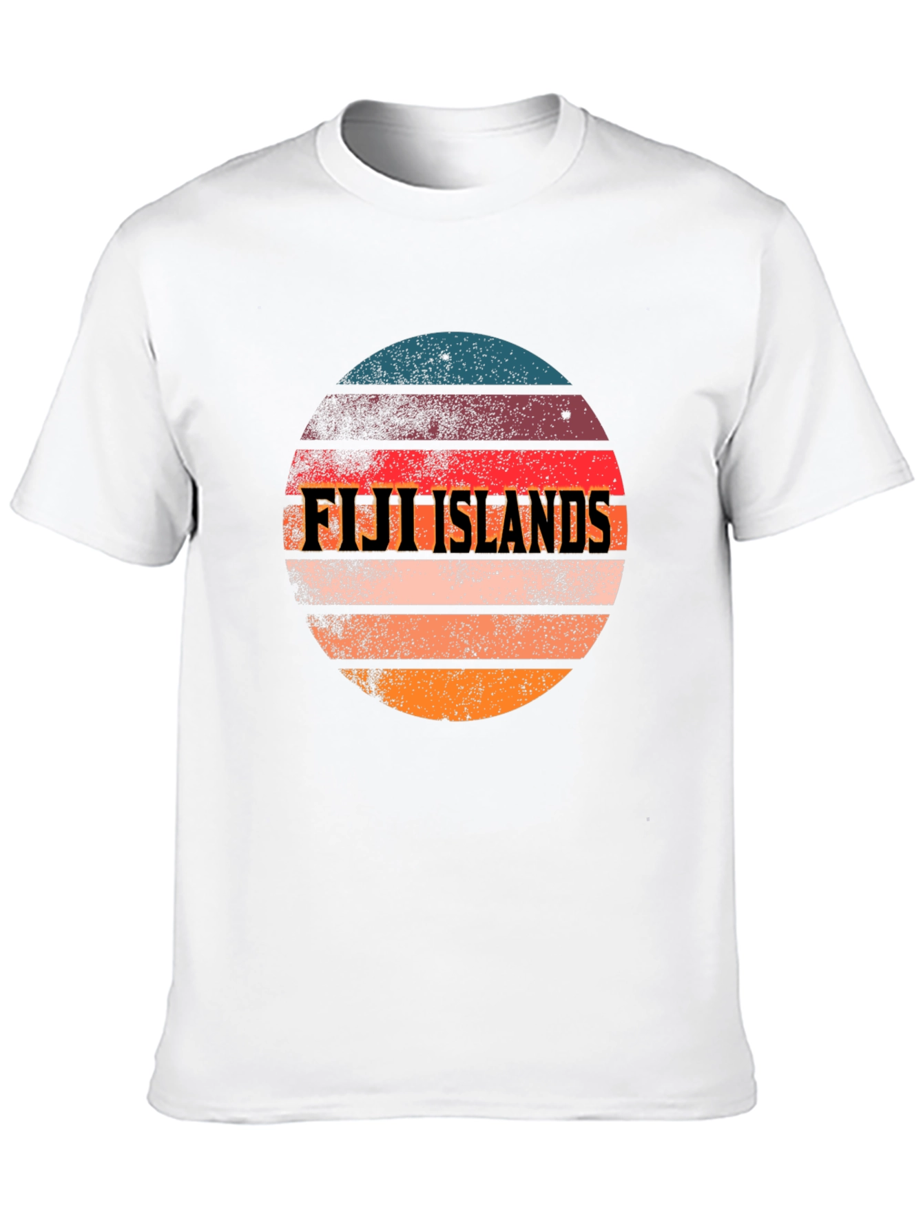 Fiji Islands Retro Graphic Tee - Black