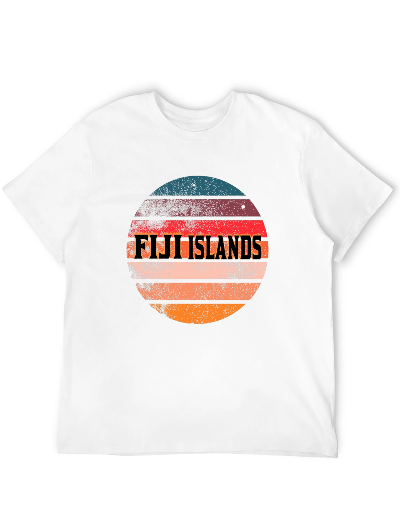 Fiji Islands Retro Graphic Tee - Black