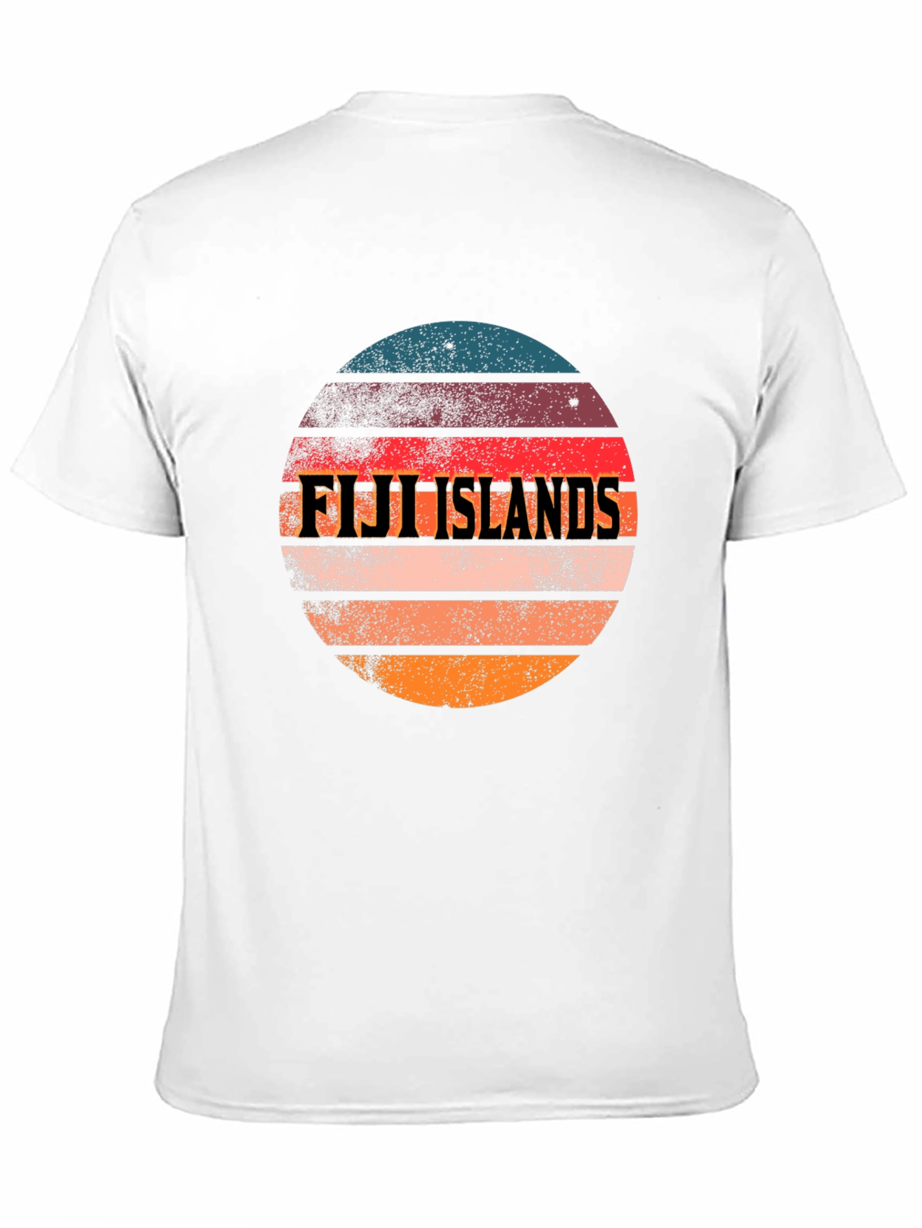 Fiji Islands Retro Graphic Tee - Black