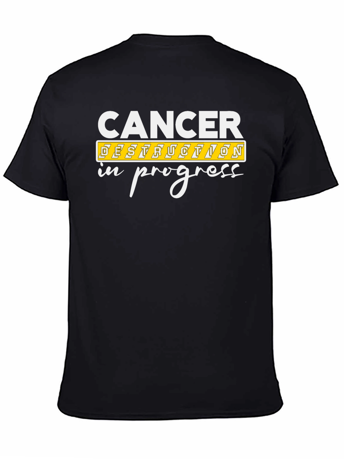 Cancer Destruction In Progress Black Graphic Tee
