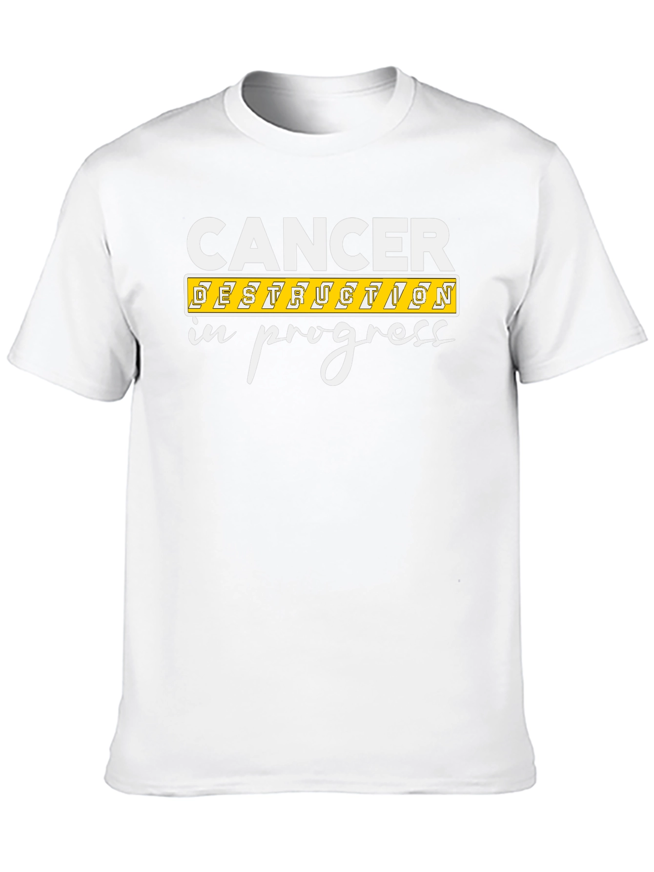 Cancer Destruction In Progress Black Graphic Tee