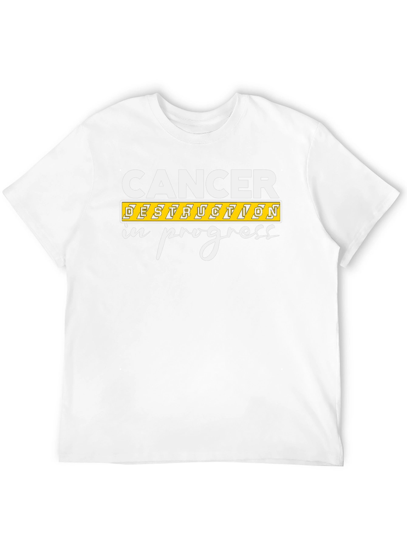 Cancer Destruction In Progress Black Graphic Tee