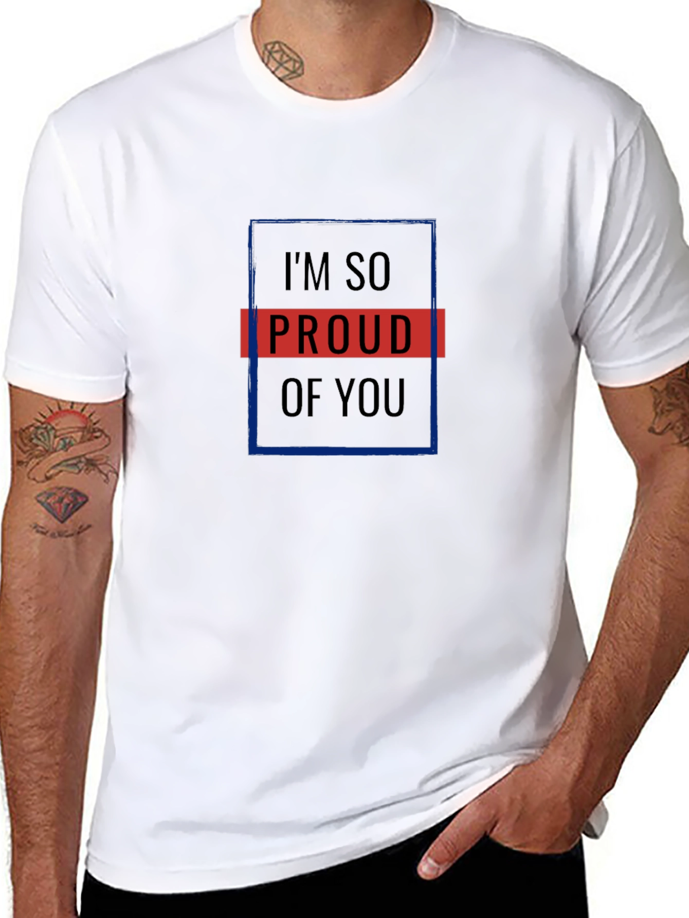 Proud of You Graphic Black Tee