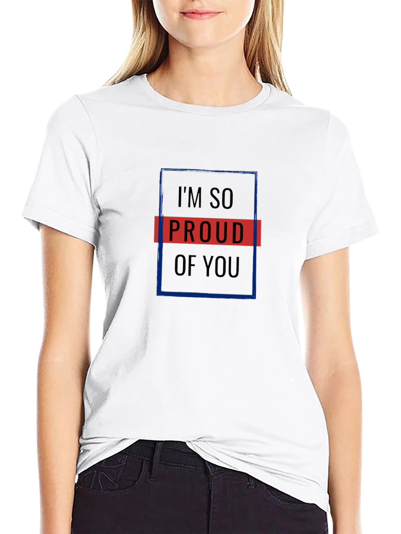 Proud of You Graphic Black Tee
