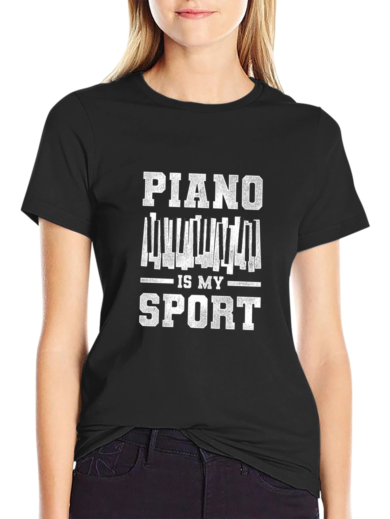 Piano Is My Sport Graphic Tee
