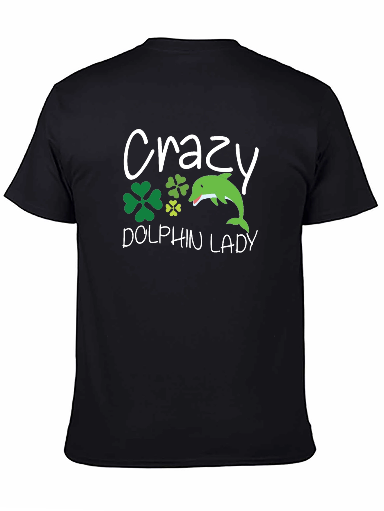 Crazy Dolphin Lady Graphic Tee