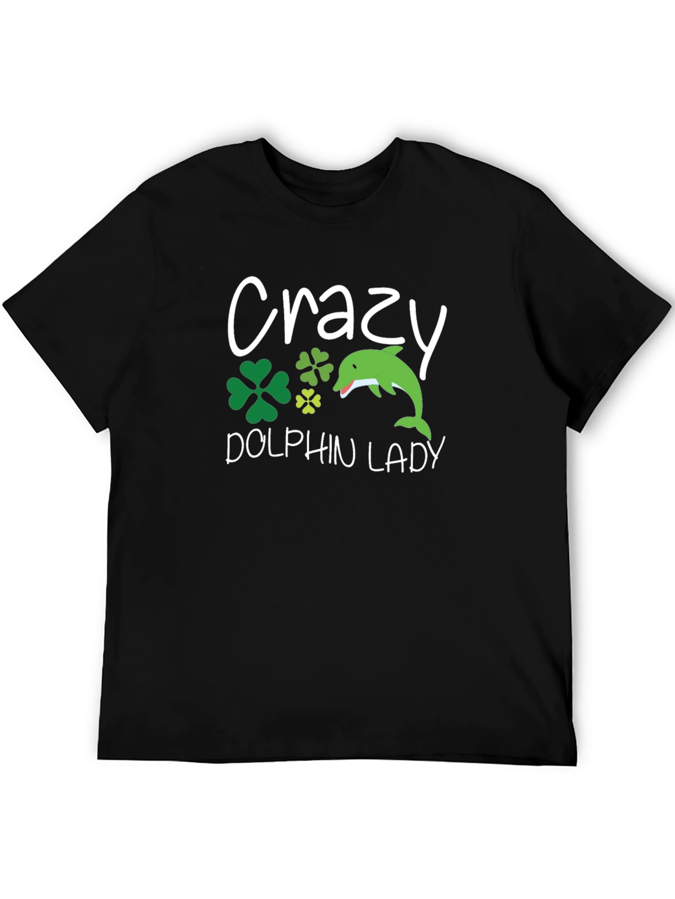 Crazy Dolphin Lady Graphic Tee