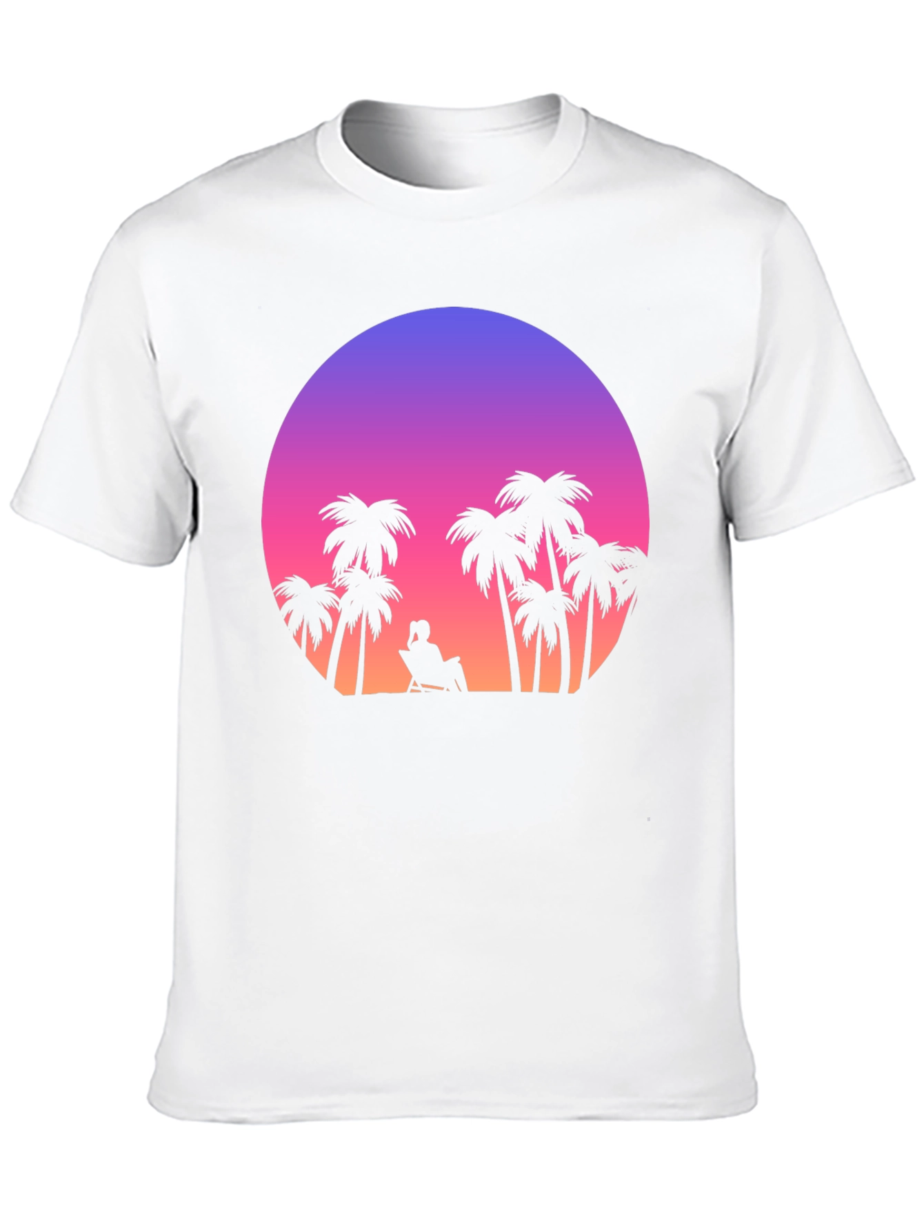 Sunset Palm Tee - Tropical Vibes