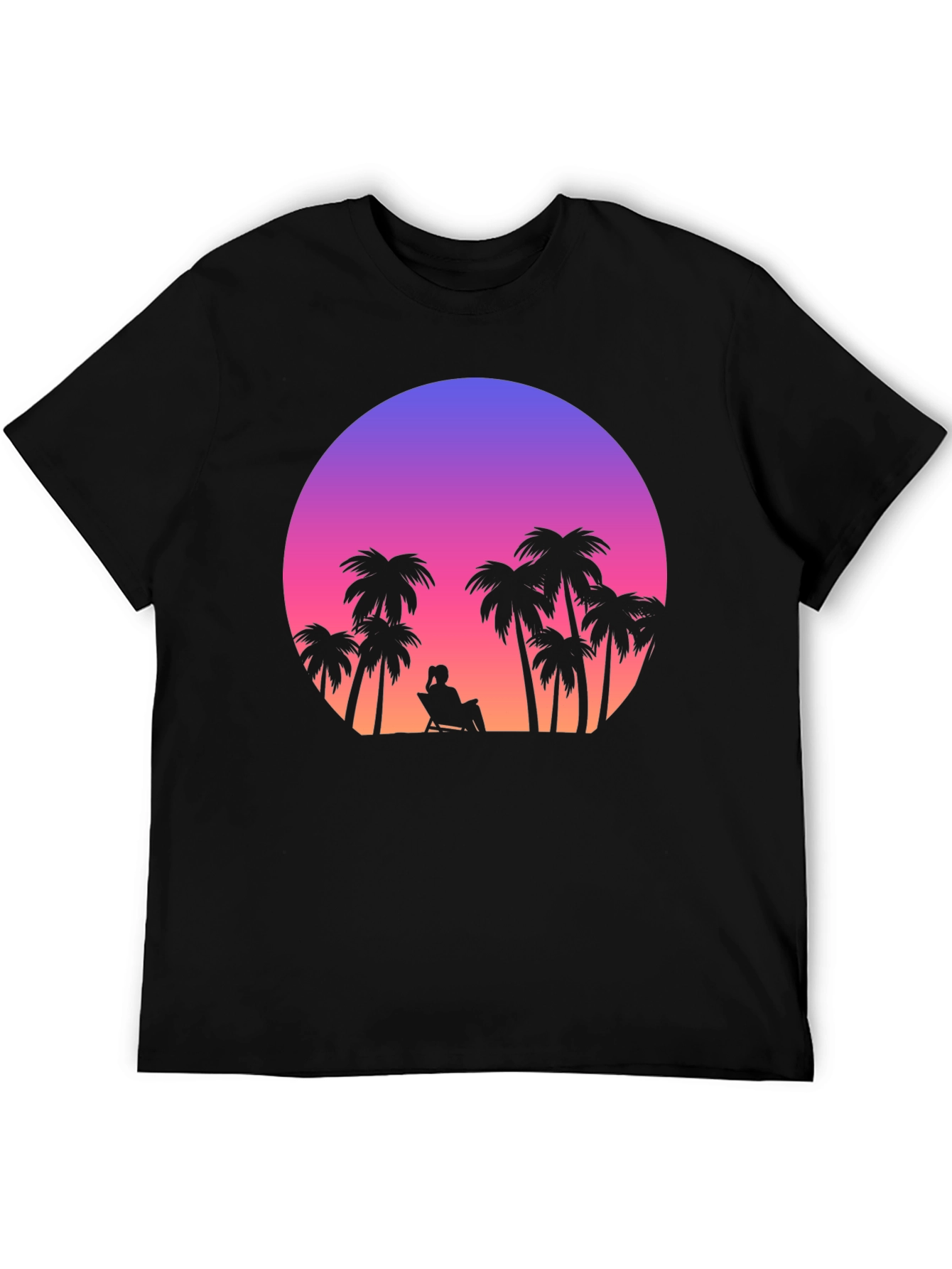 Sunset Palm Tee - Tropical Vibes