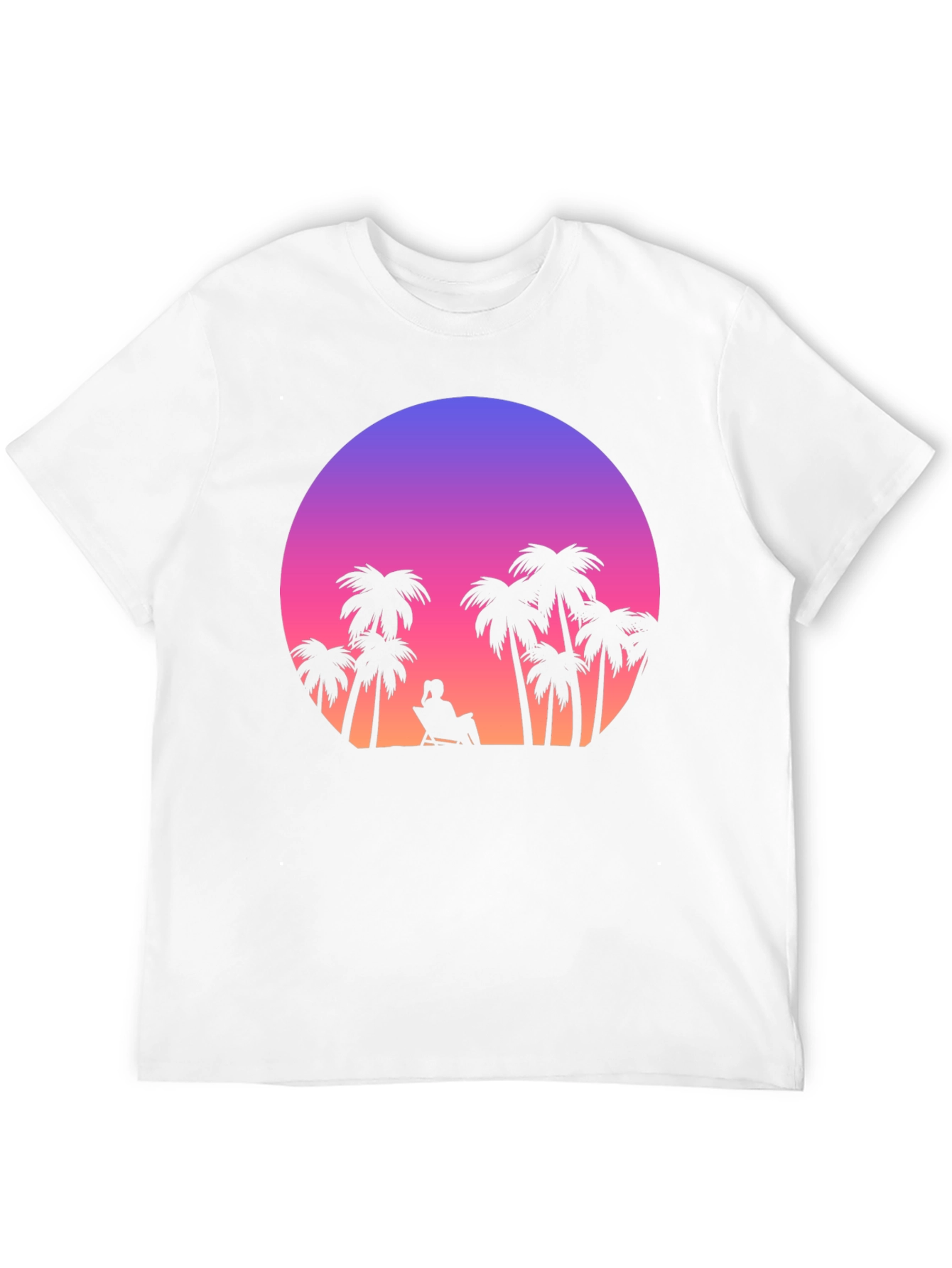 Sunset Palm Tee - Tropical Vibes