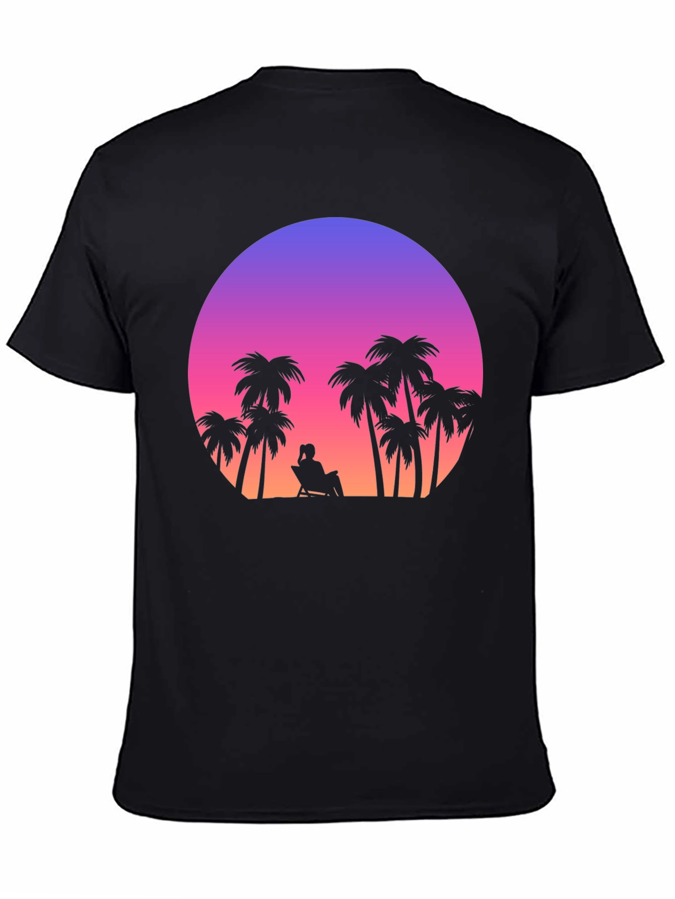 Sunset Palm Tee - Tropical Vibes