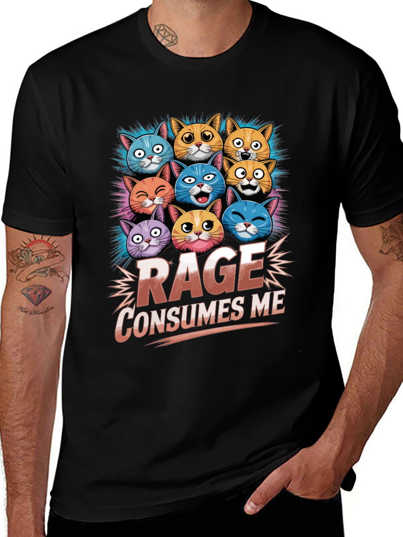 Rage Consumes Me Cat T-Shirt