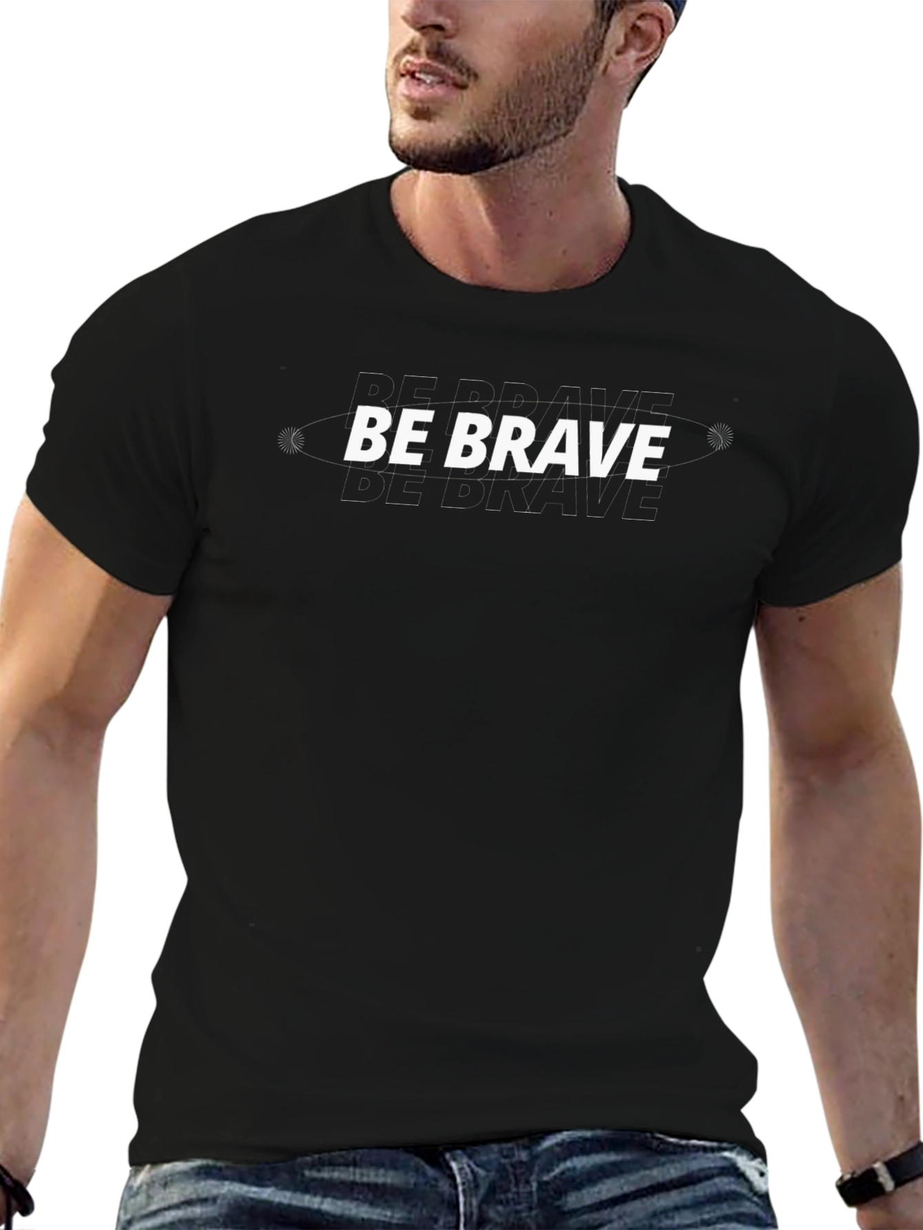 Be Brave Graphic Tee - Mens Black T-Shirt
