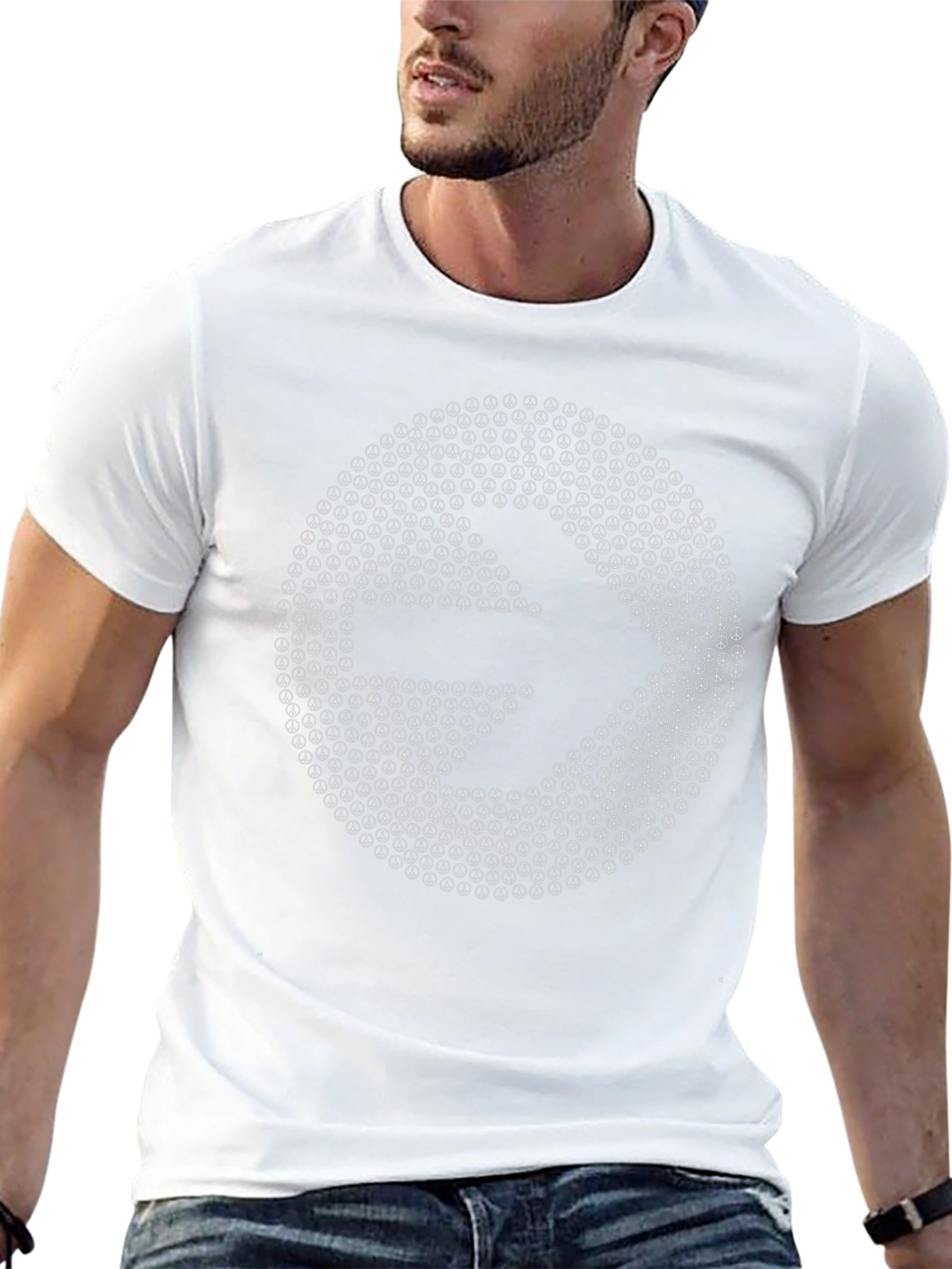 Peace Sign Arrow T-Shirt - Black Cotton Tee