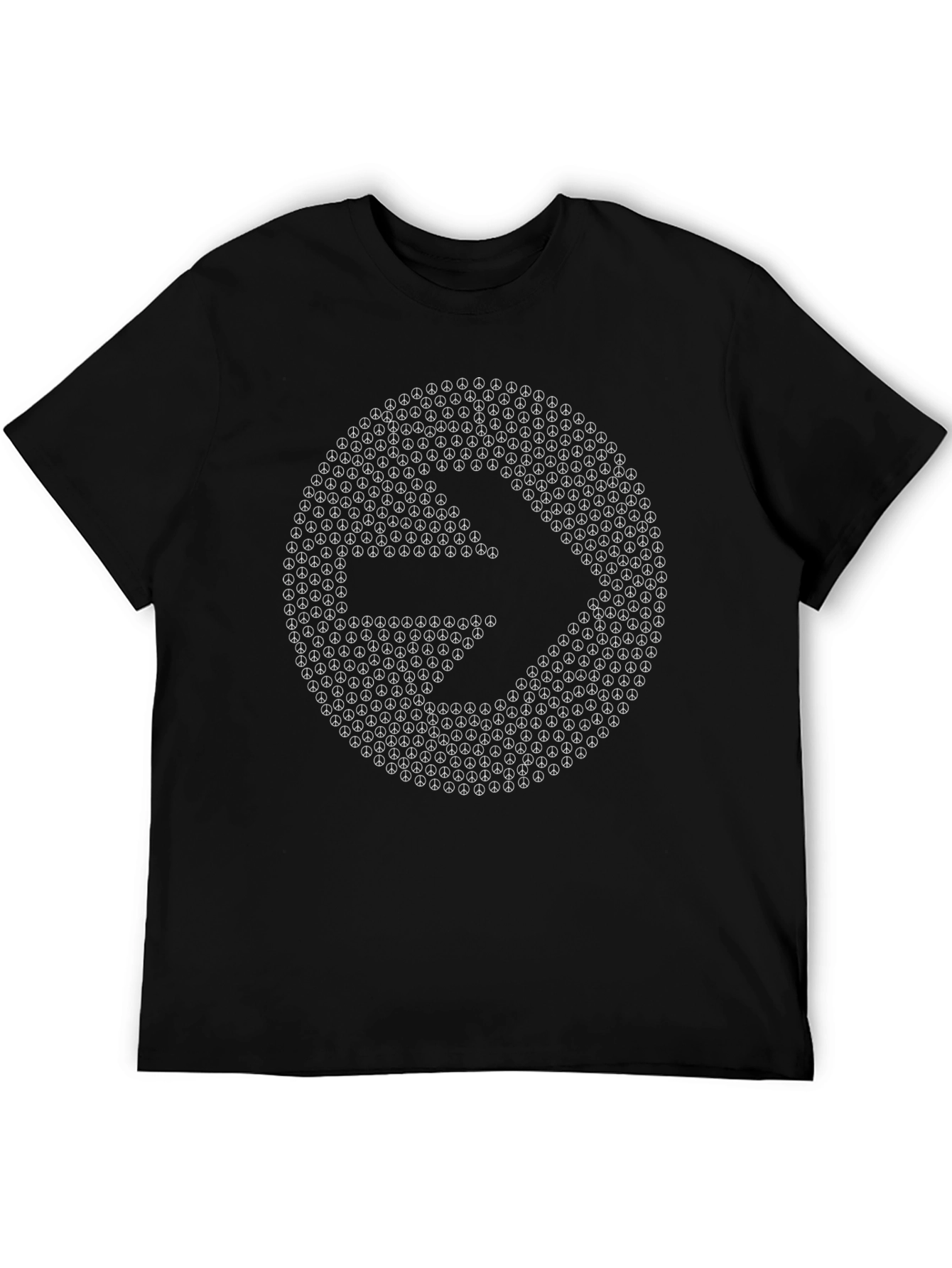 Peace Sign Arrow T-Shirt - Black Cotton Tee
