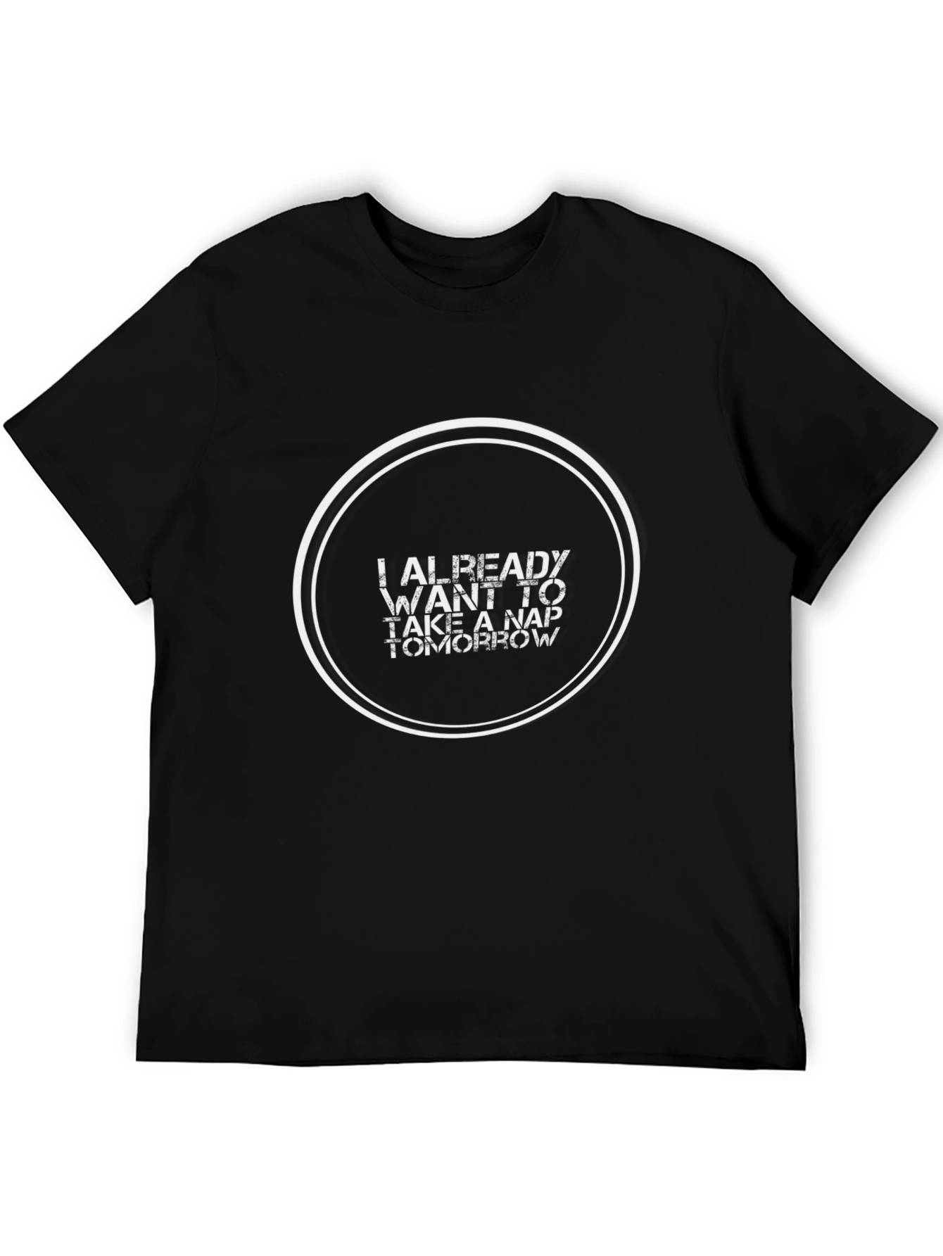 Funny Nap Time Black T-Shirt