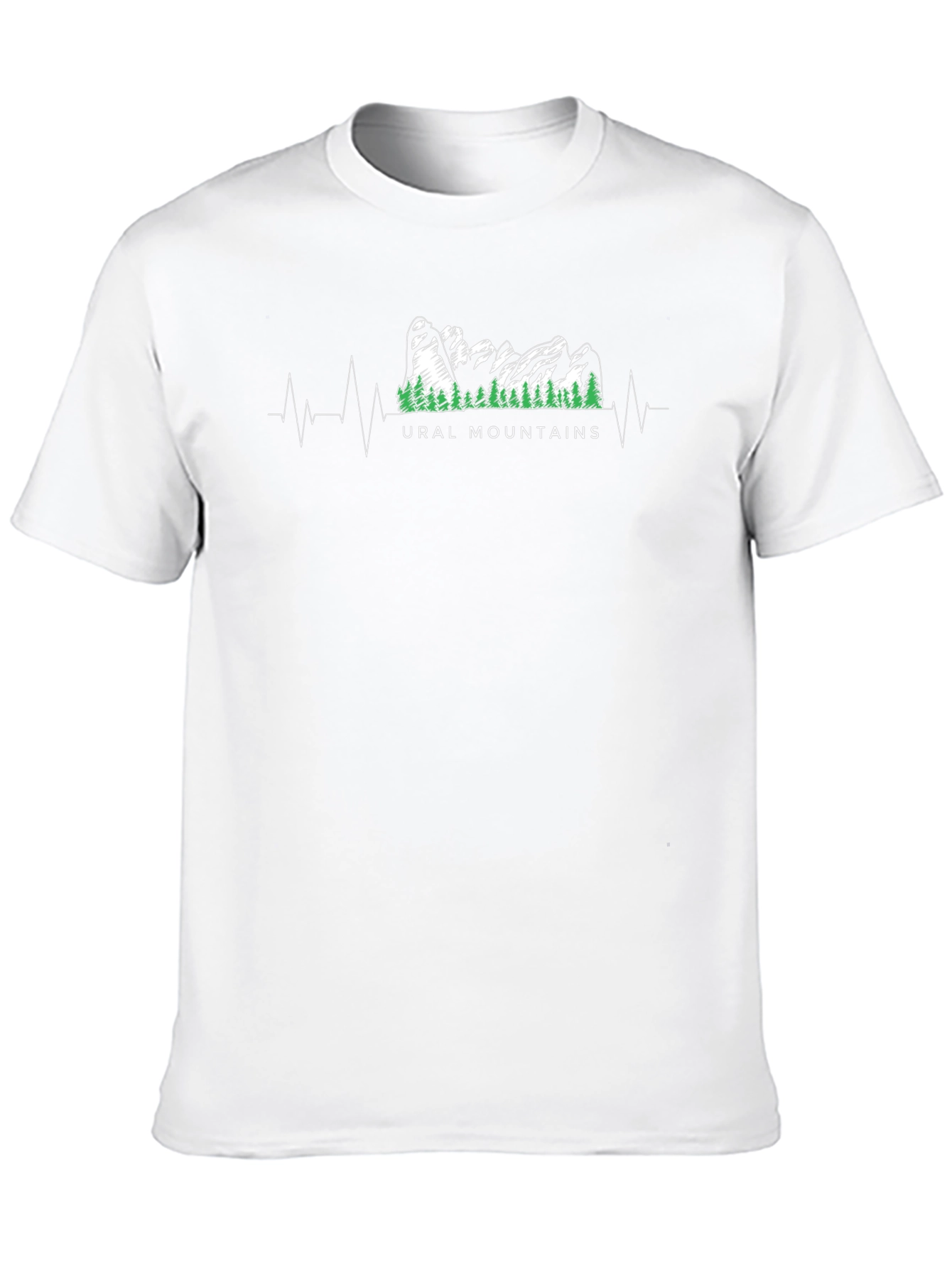 Ural Mountains Heartbeat T-Shirt - Black