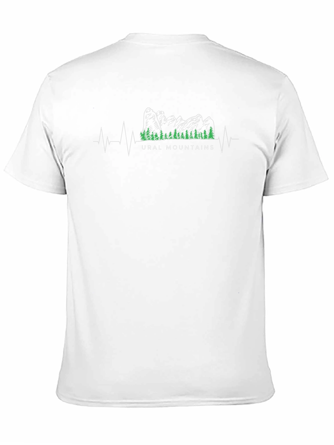 Ural Mountains Heartbeat T-Shirt - Black